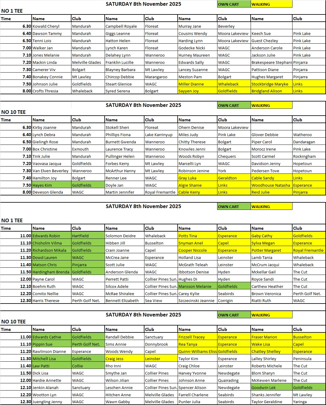 2024 ladies open saturday